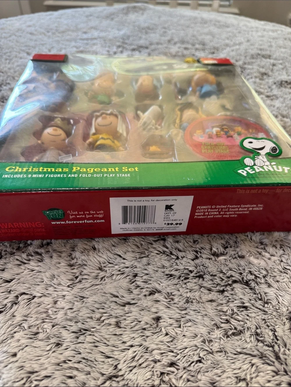 Peanuts Mini Figure Nativity Set CHRISTMAS PLAY 2010 Pageant Fold-Out Stage Box